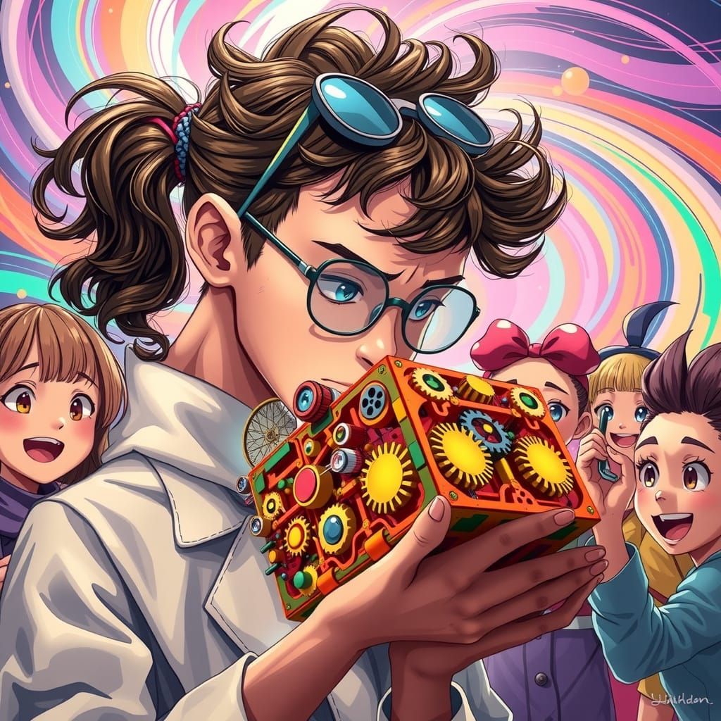 Young Scientist Builds Futuristic Hungarian Cube with Cute C...