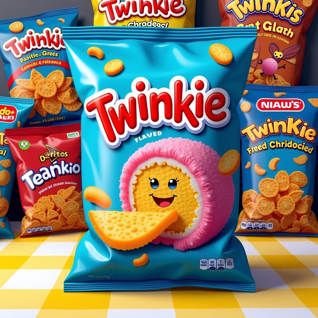 Twinkie Doritos in Murakami-Inspired Pop Art