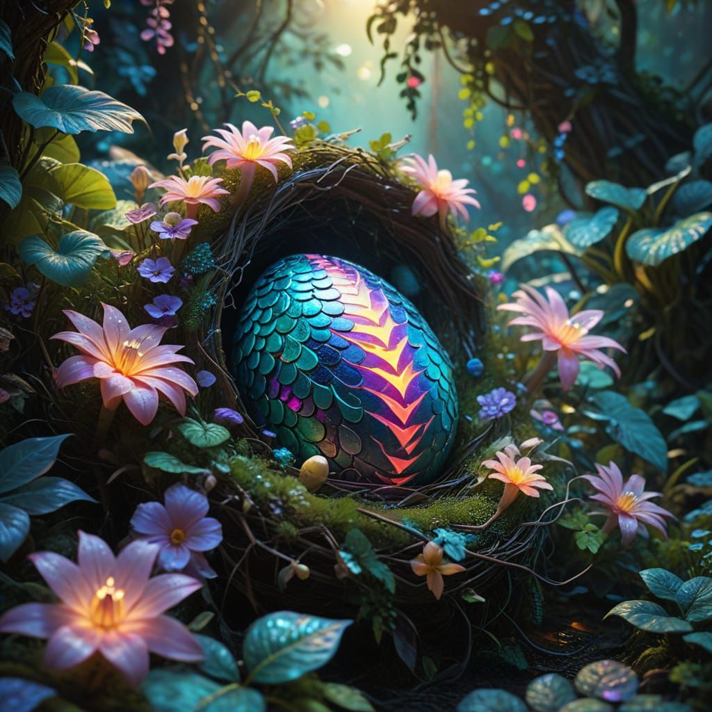 RainWing Dragon Egg in Mystical Rainforest