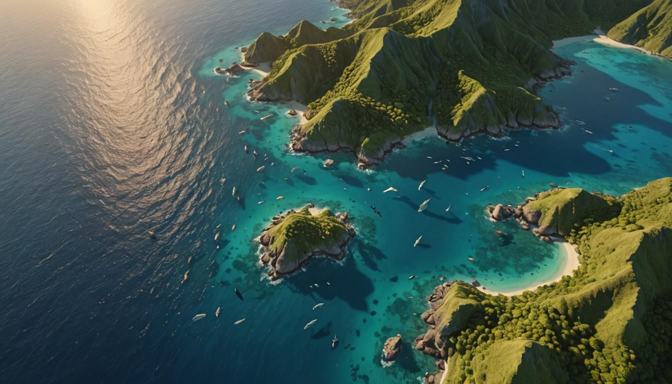 Majestic Aerial Landscape at Dawn in Hyperrealism