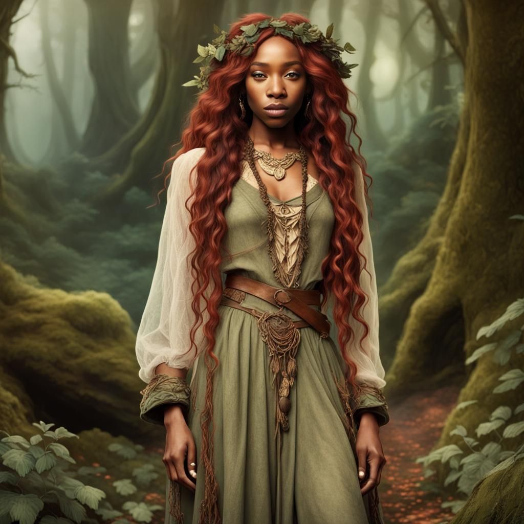 SZA as Enchanting Elf of Mirkwood in Ethereal Style