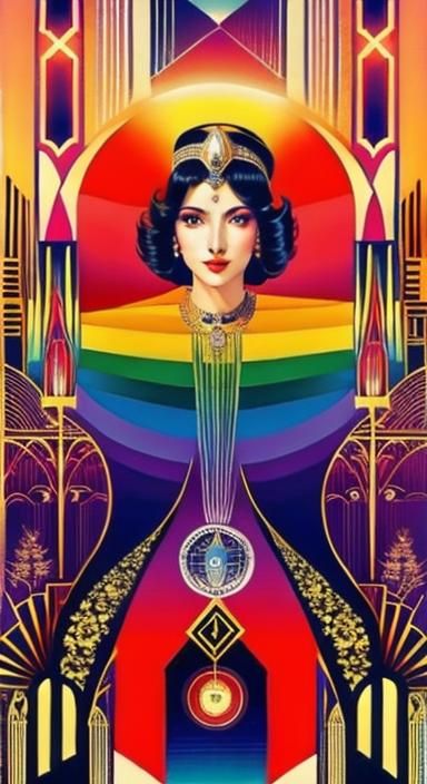 Colorful Art Deco Design in 4K