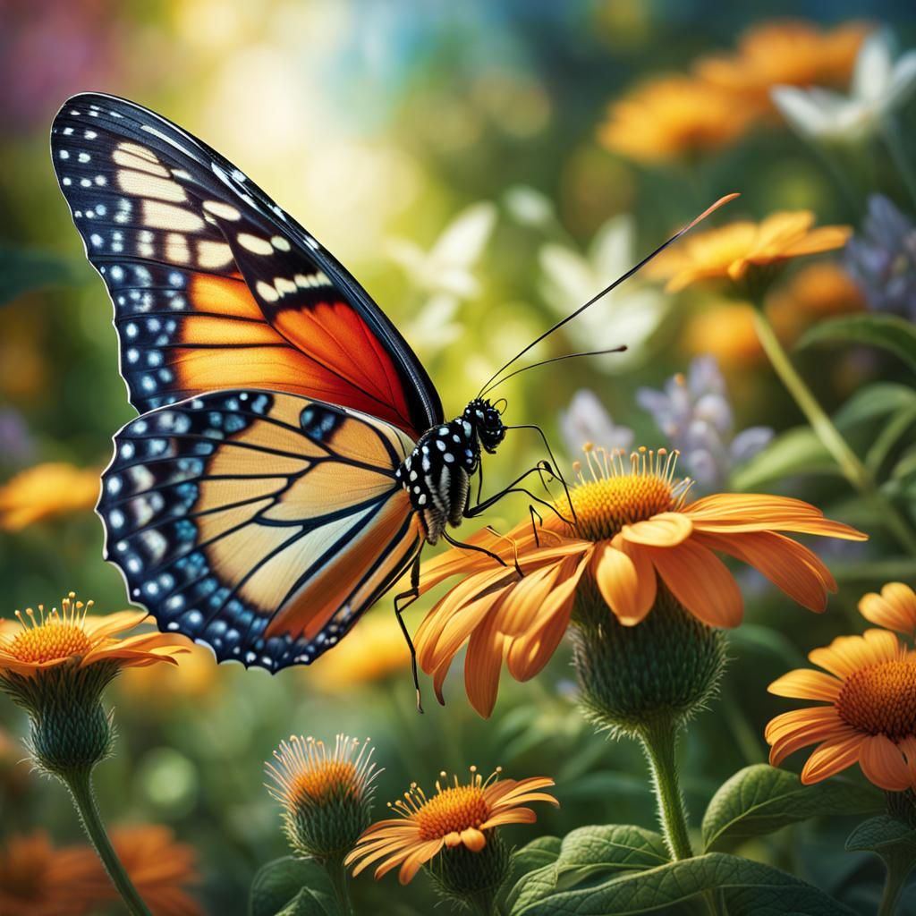 Macro View of a Butterfly