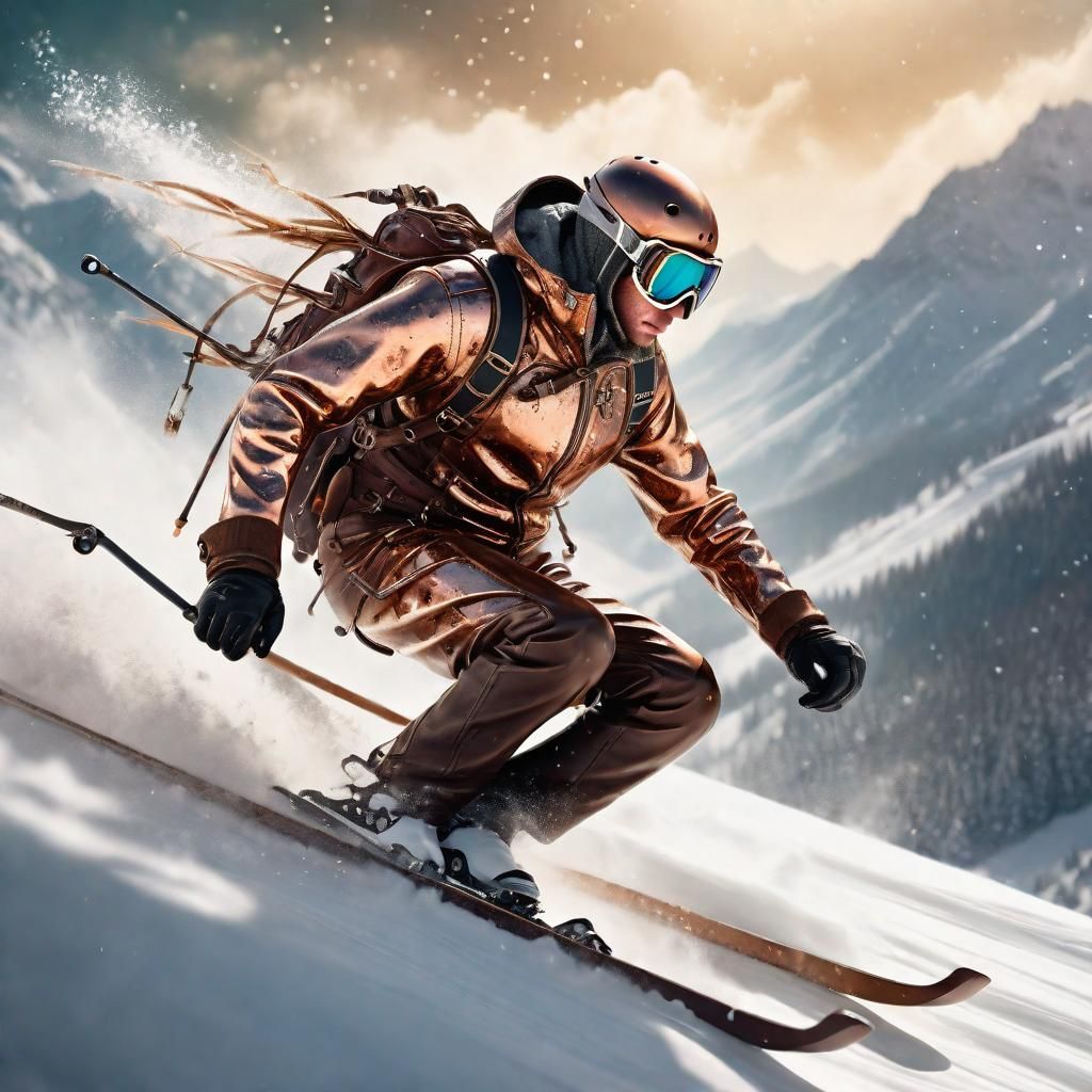 Steampunk skier