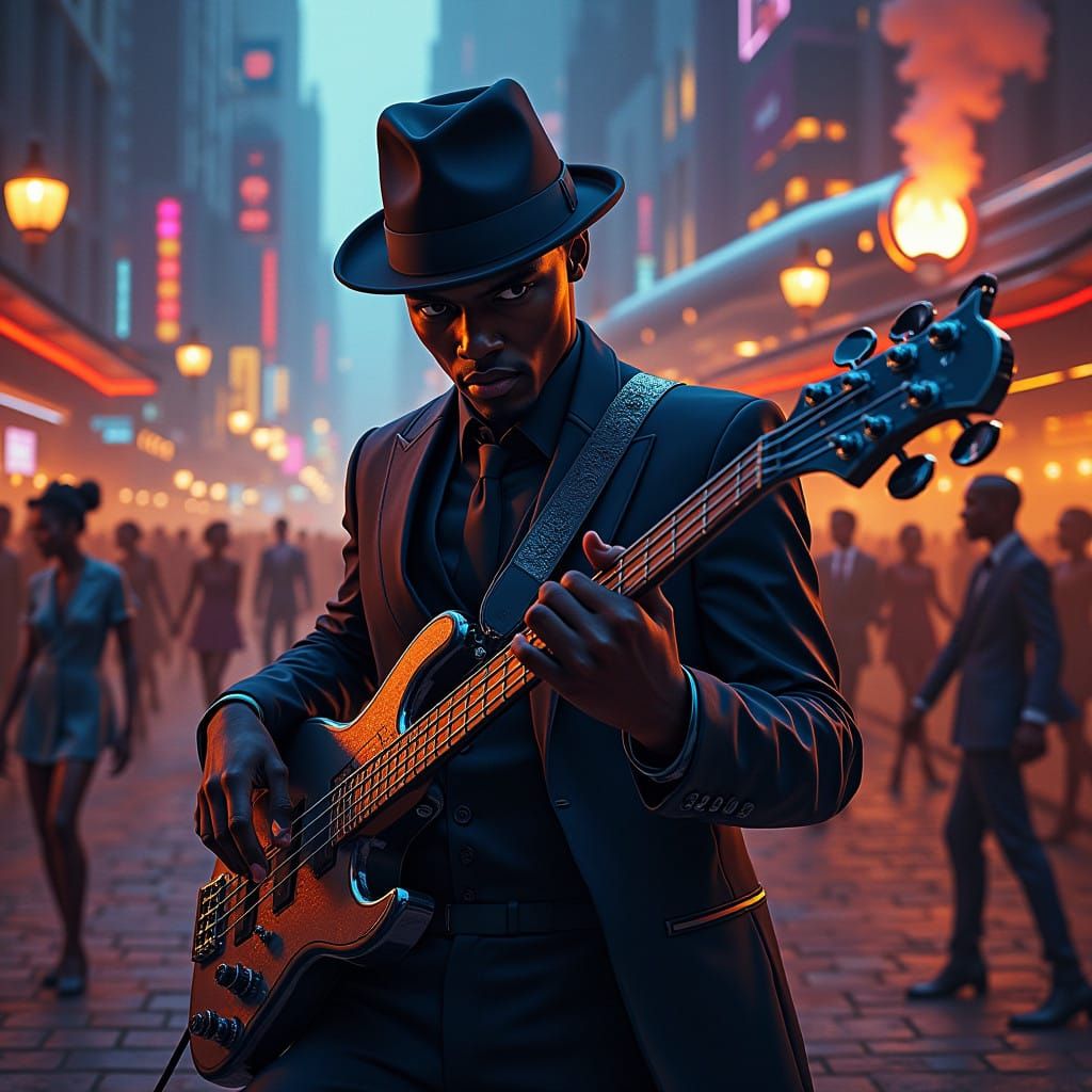 Ethereal Urban Dreamscape with Black Women Dancing and a Coo...