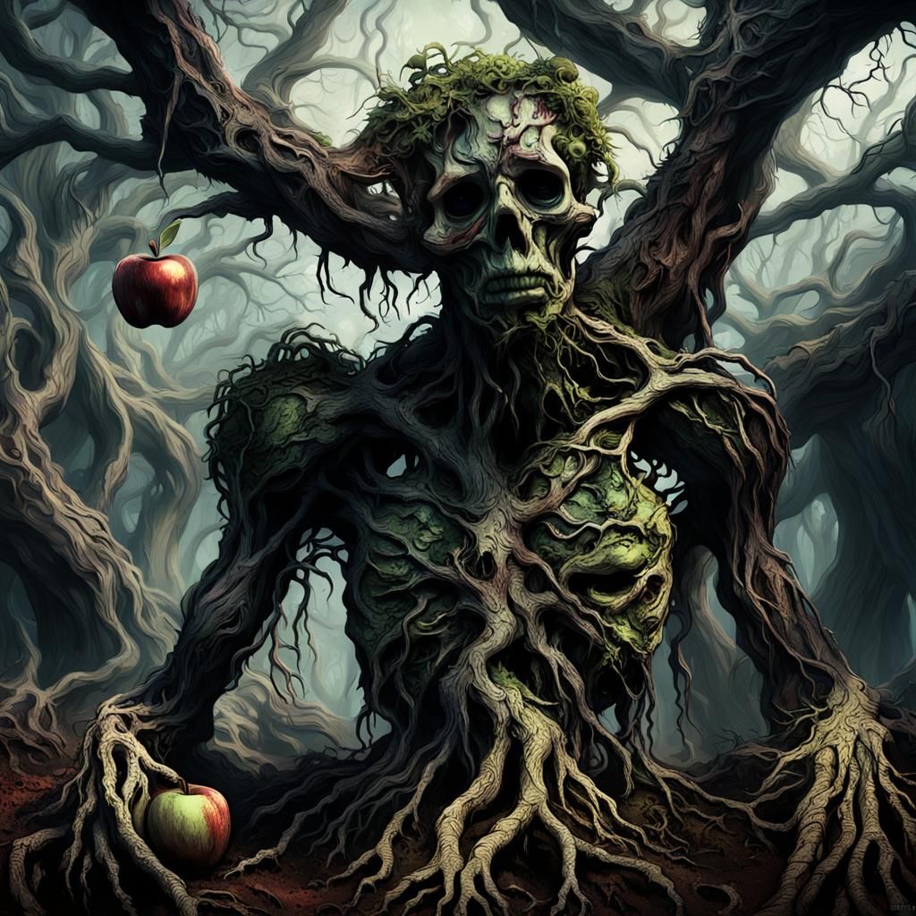 Decaying Plant-Man Horror Concept Art