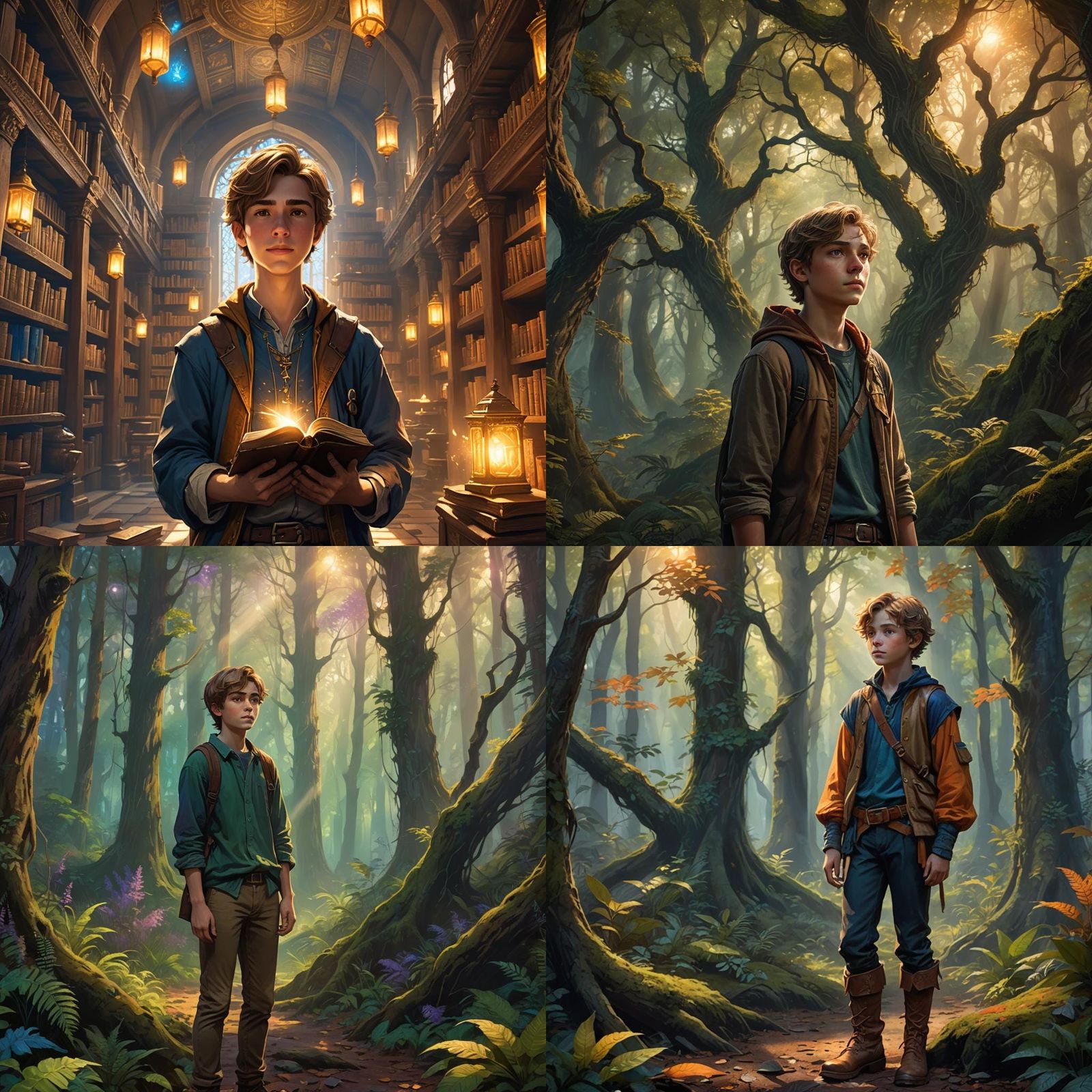Teenage Boy Portrait in Detailed Fantasy Art