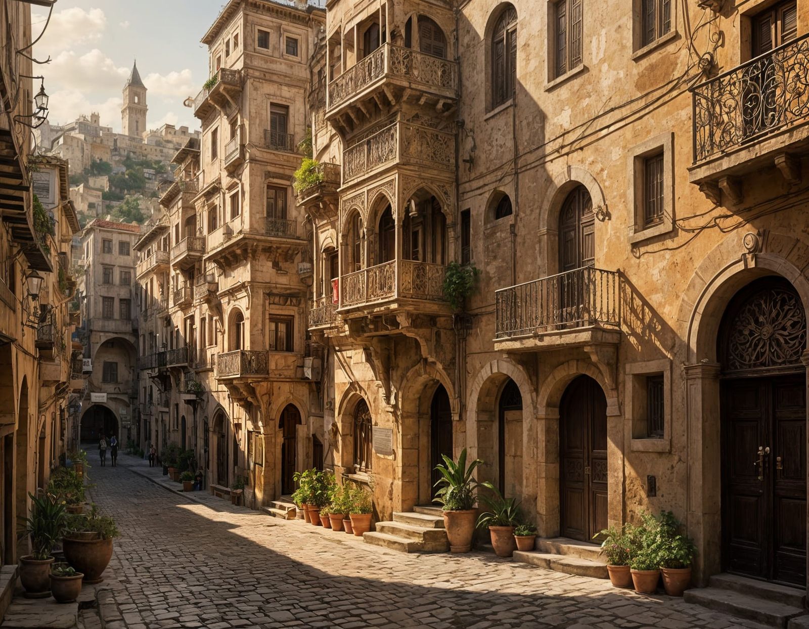 Historic Algerian Cityscape Rises Above the Port of Algiers....