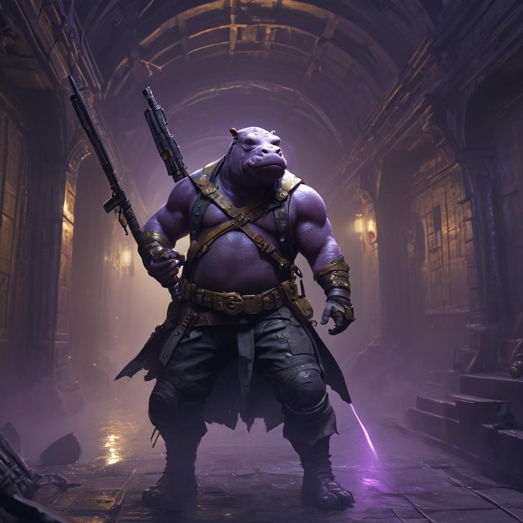 Dark Fantasy Space Pirate Hippo Man Masterpiece