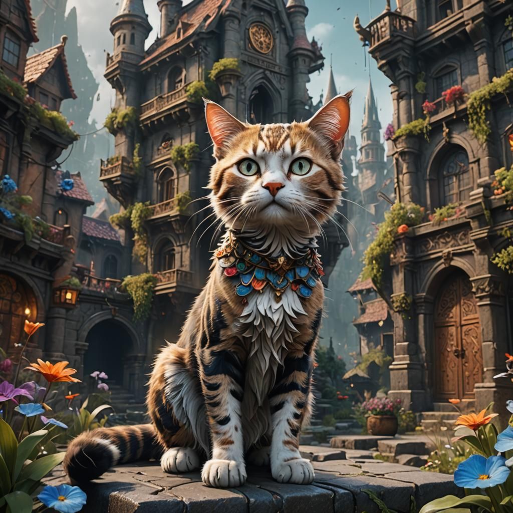 Fantastical Cat Matte Painting in Unreal Engine