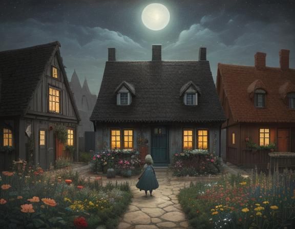 Children Tend Roof Garden in Romantic Style