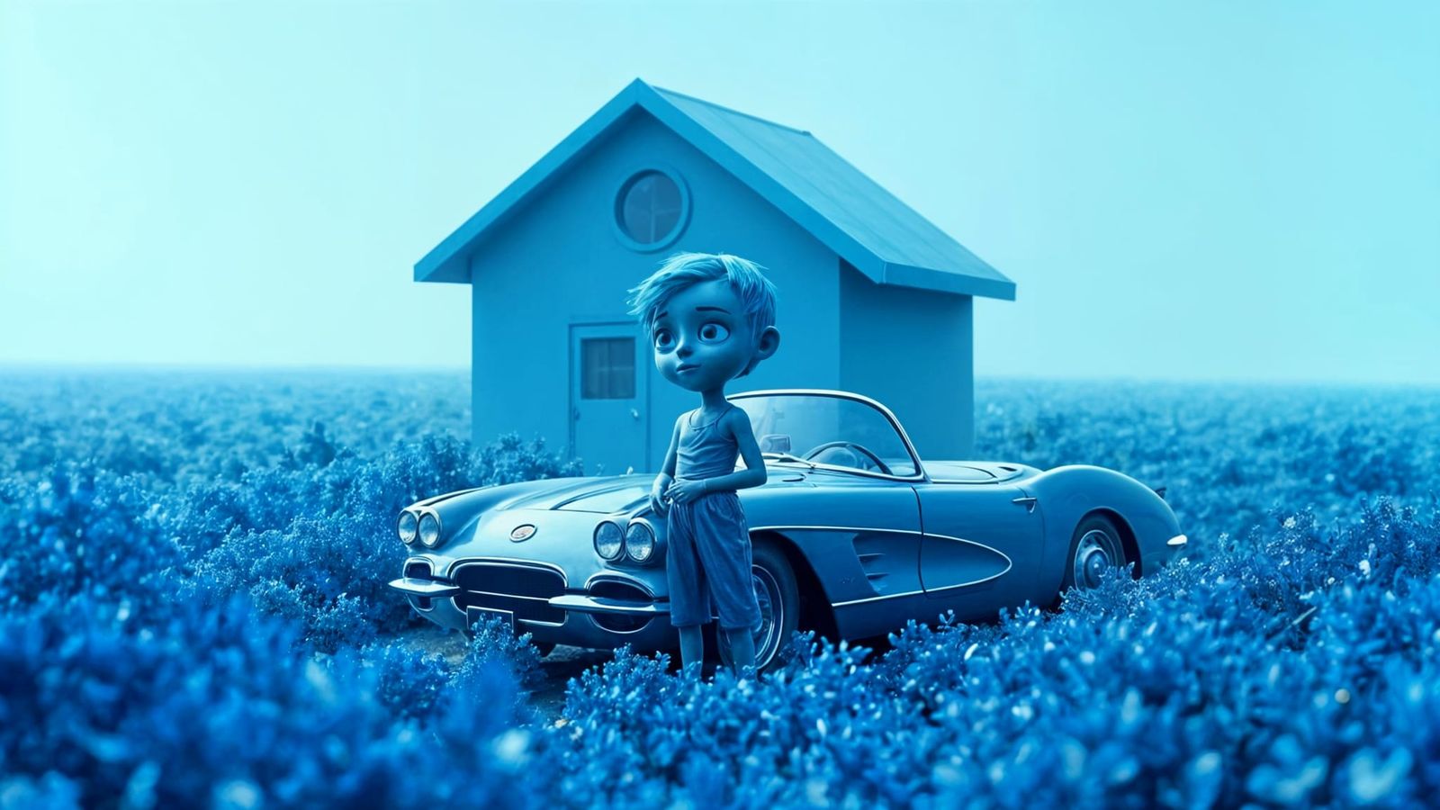 A Lonely Blue World in Matte Painting