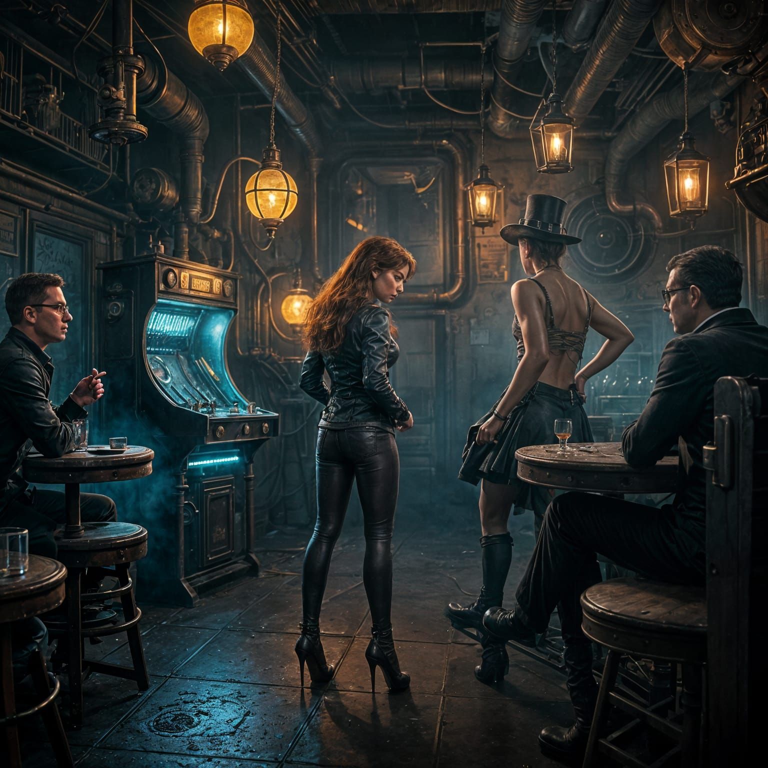 Steampunk Goddess at the Vintage Arcade