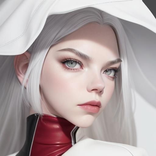 Anya Taylor Joy with Platinum Hair in Hyperrealism