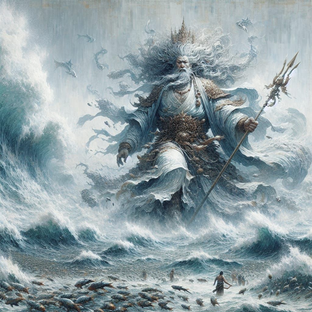 Enormous Sea Deity Rises from Ocean Depths