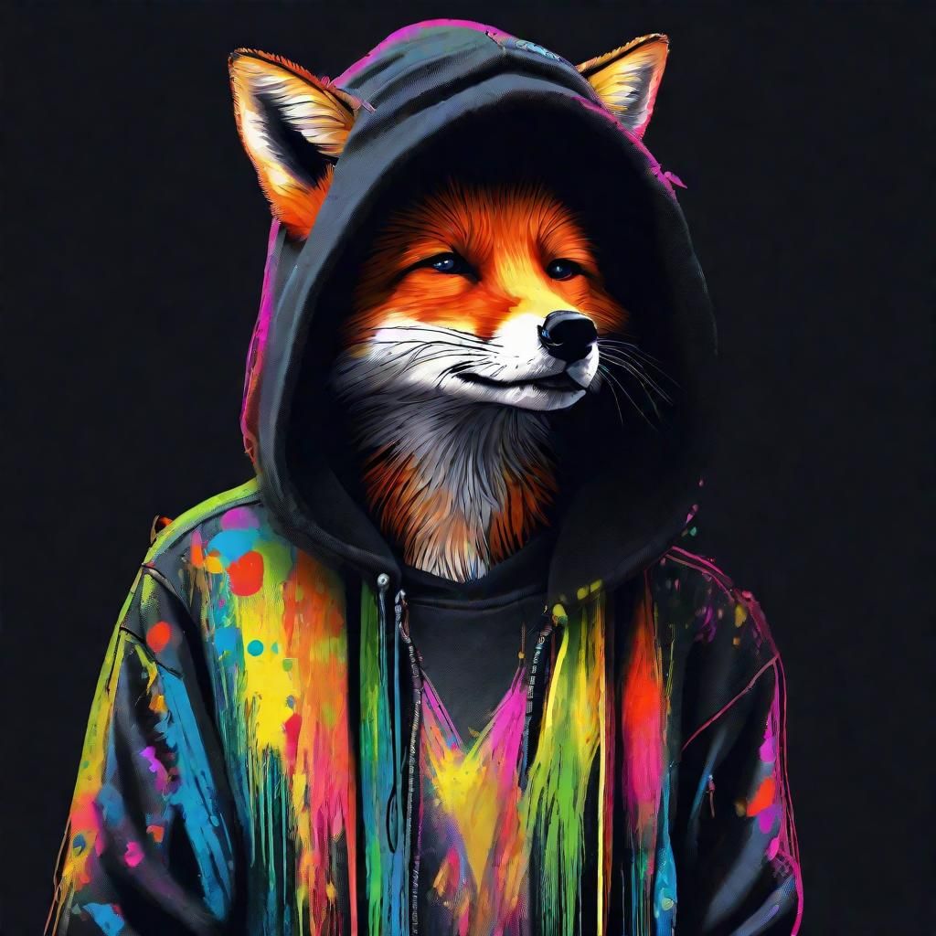 Fox in Hoodie at Punk Rock Concert