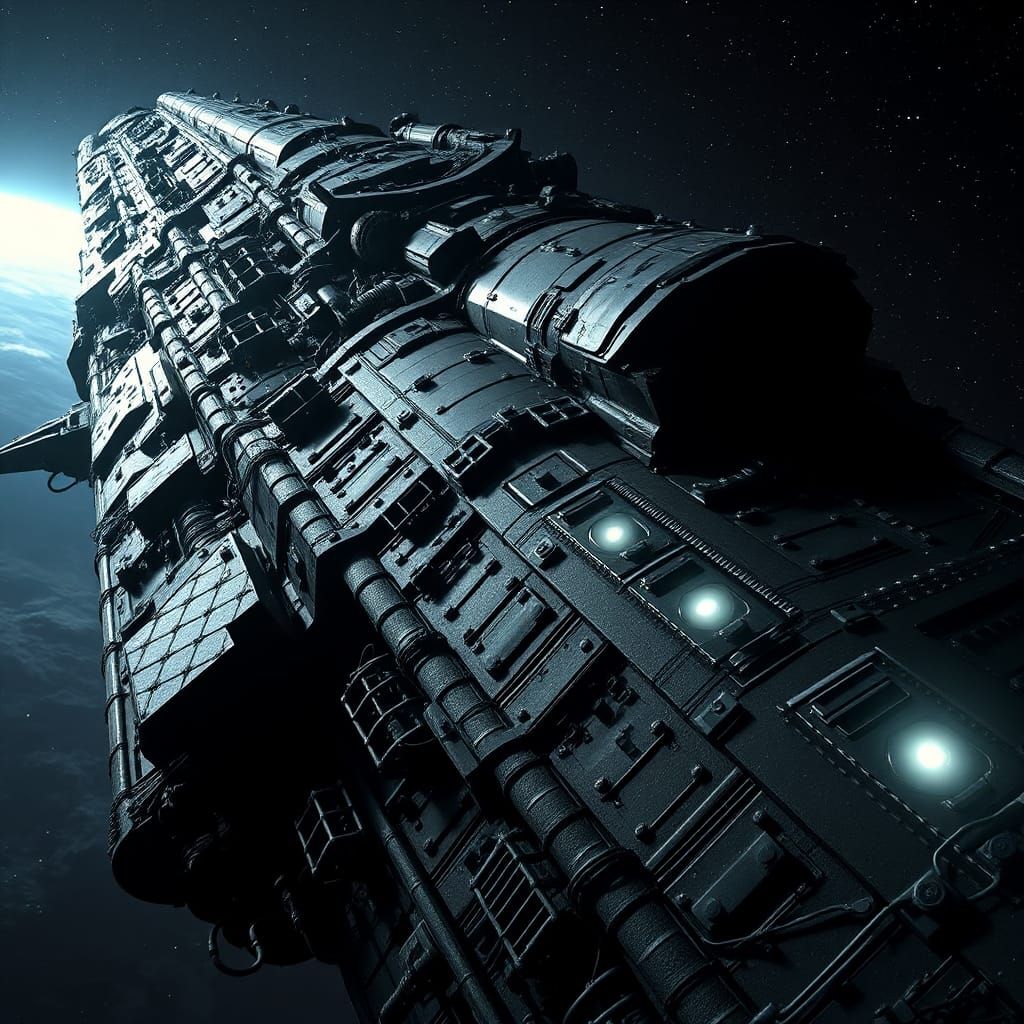 Industrial Spaceship Inspired by Alien Film Designs