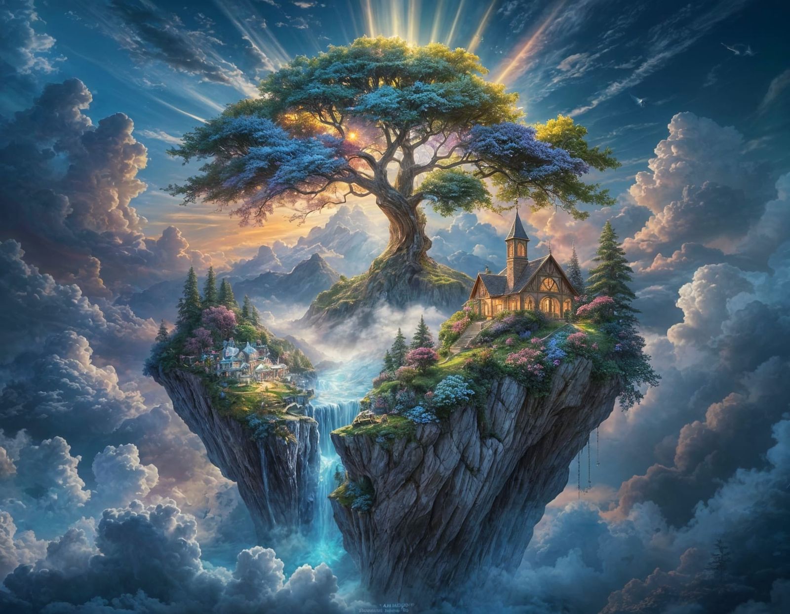 Ethereal Heavenly Cloudscape in Soft Focus