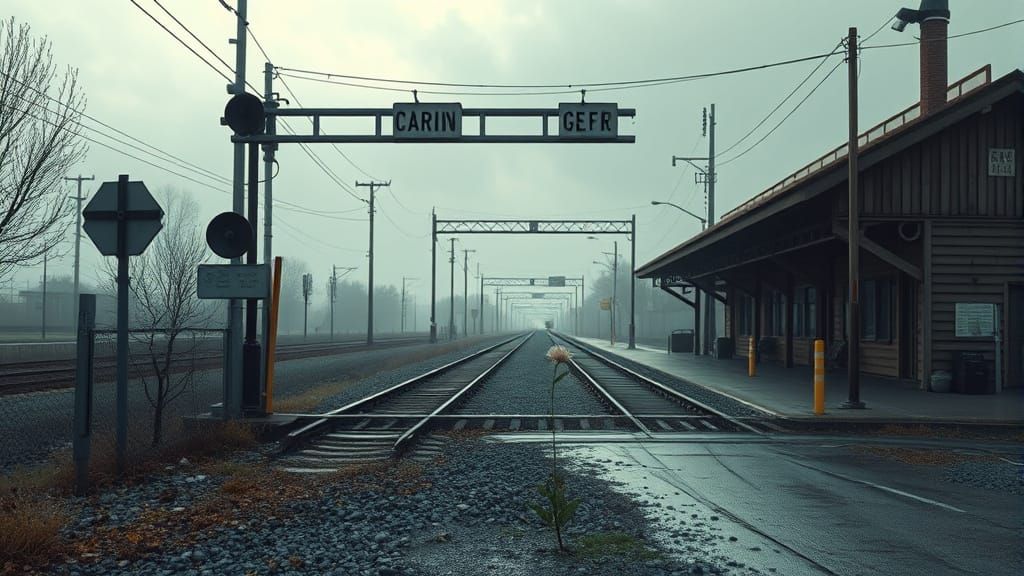 Epic Cinematic Digital Station in Nostalgic Atmosphere