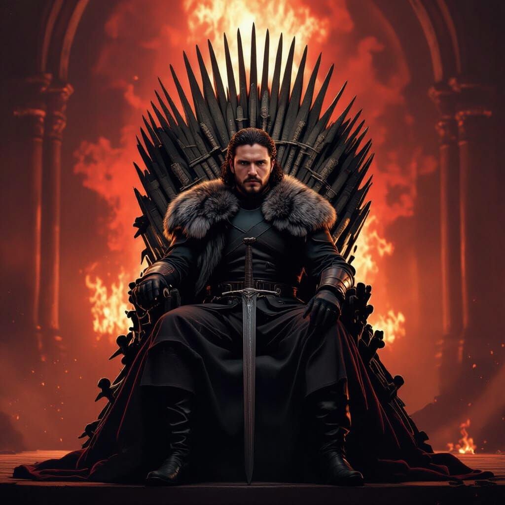 Robb Stark Claims the Iron Throne in Dramatic Digital Painti...