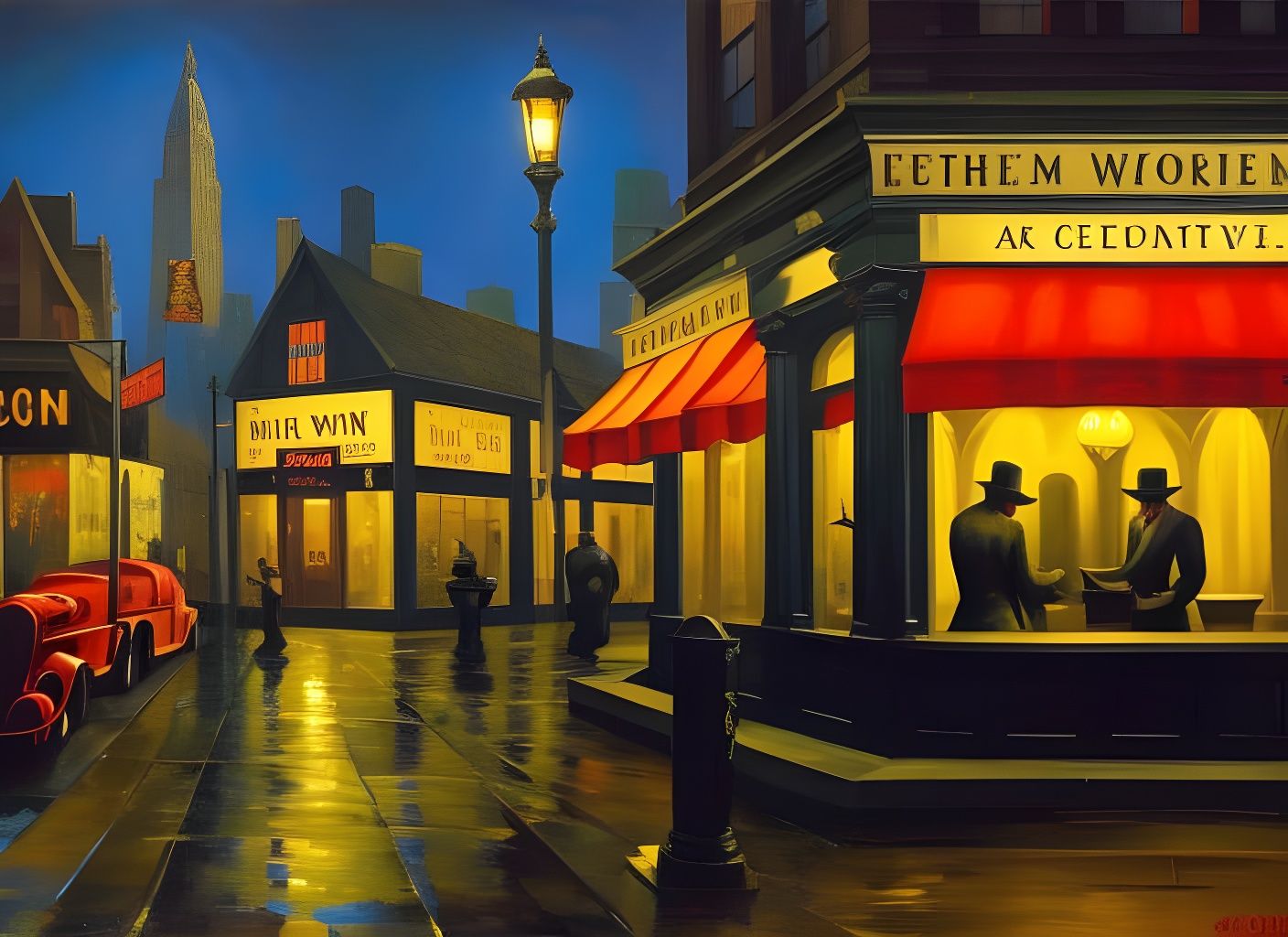 Gotham City Nighthawks: A Dark Knight Vision