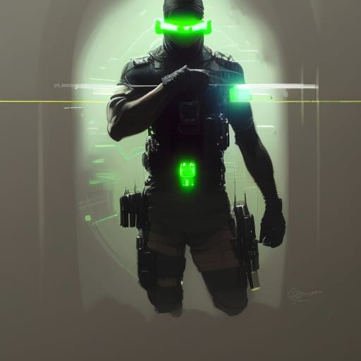 Cyberpunk Neon Ninja Portrait in Striking Detail