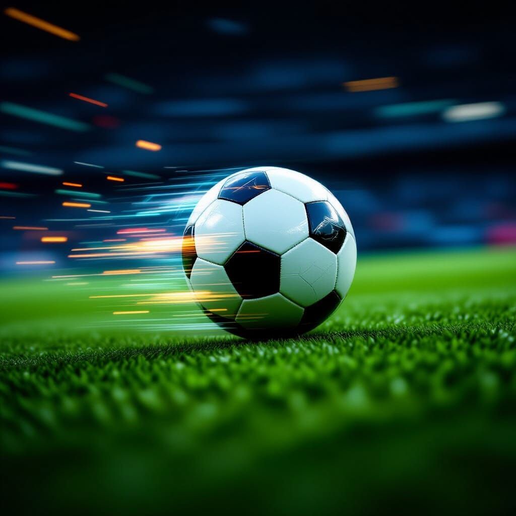 Minimalist Soccer Poster: Speed and Motion