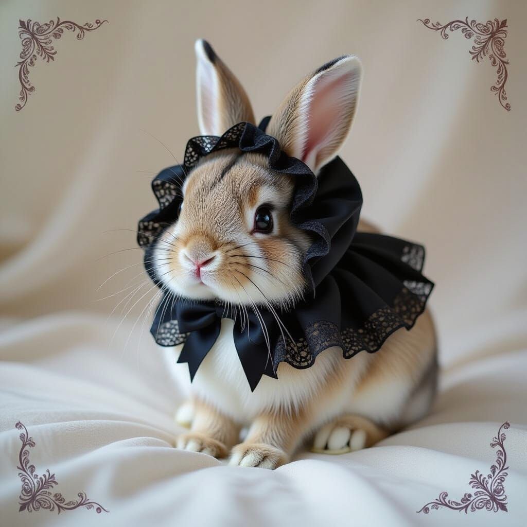 Gothic Rabbit in Dark Fantasy Style