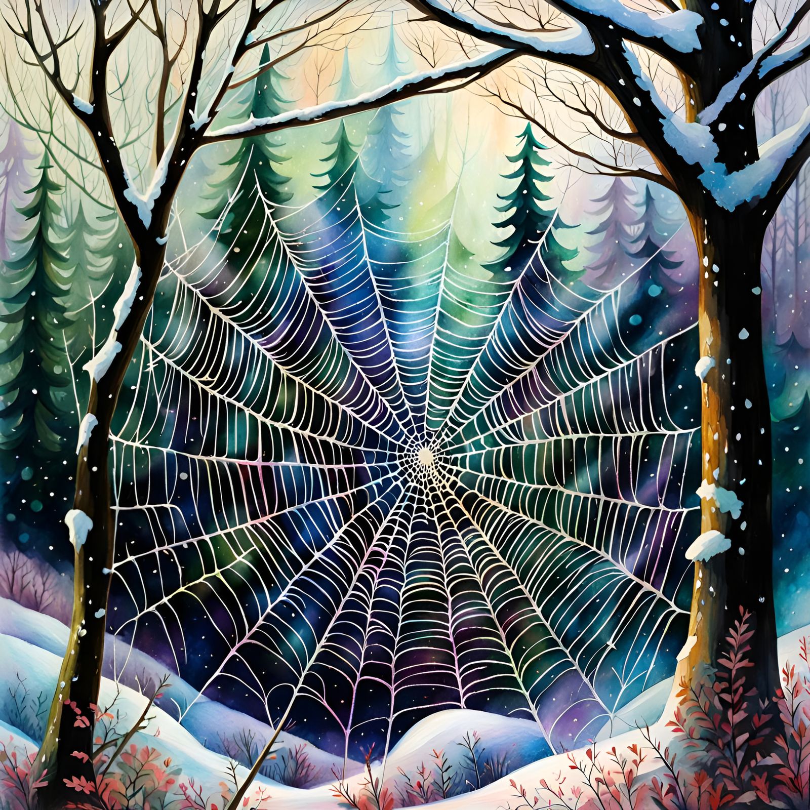 A winter web
