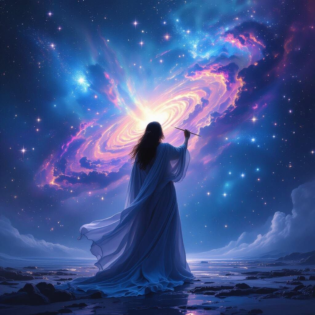 Spectral Artist Paints a Galaxy in Hyperrealistic Style