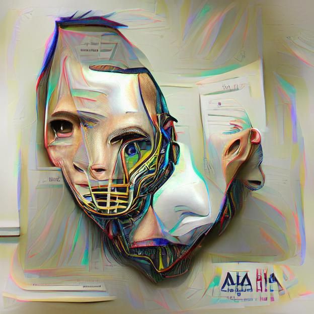 Surreal Human Mask Exploring Artificial Intelligence
