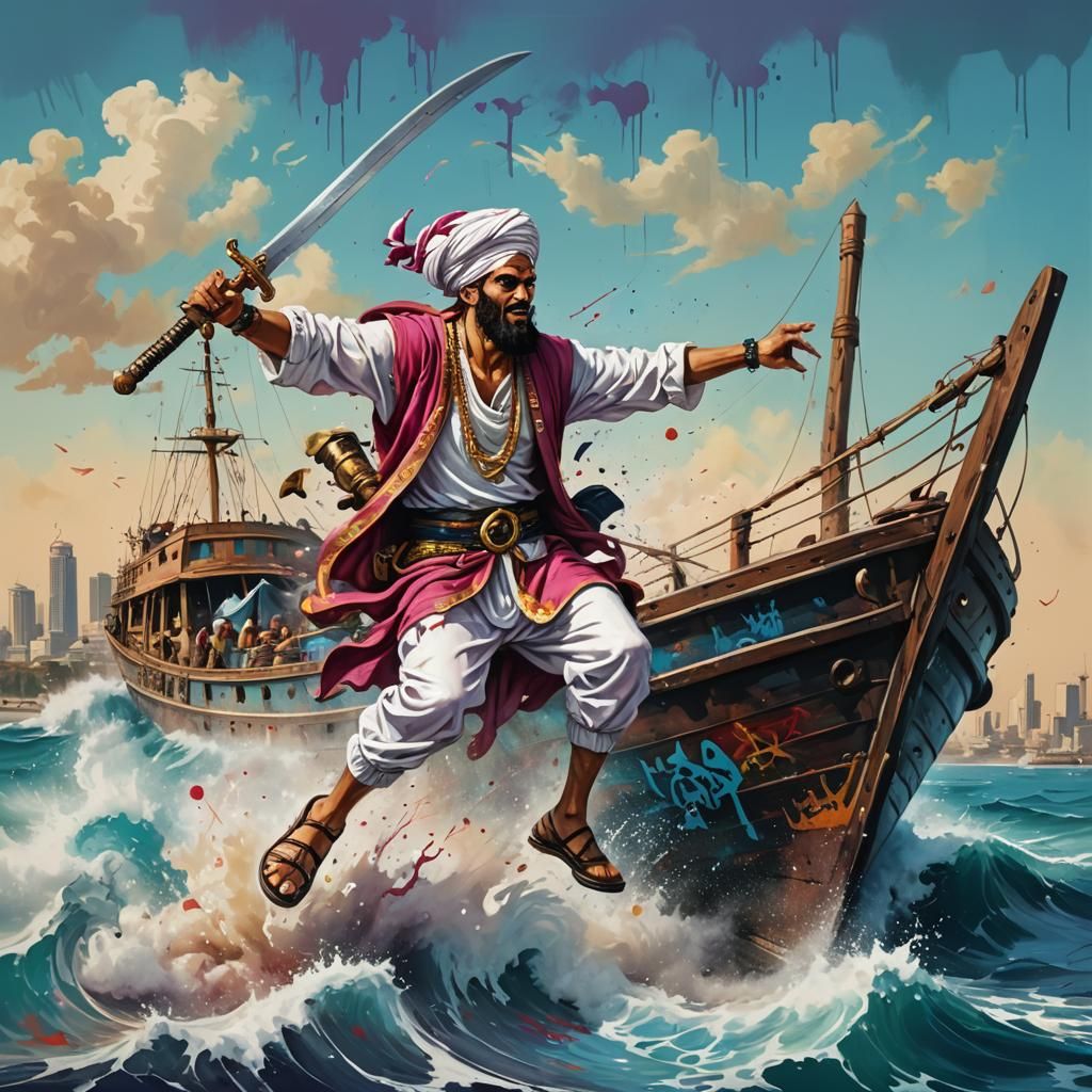 Sinbad Leaps into the Sea: Graffiti Art