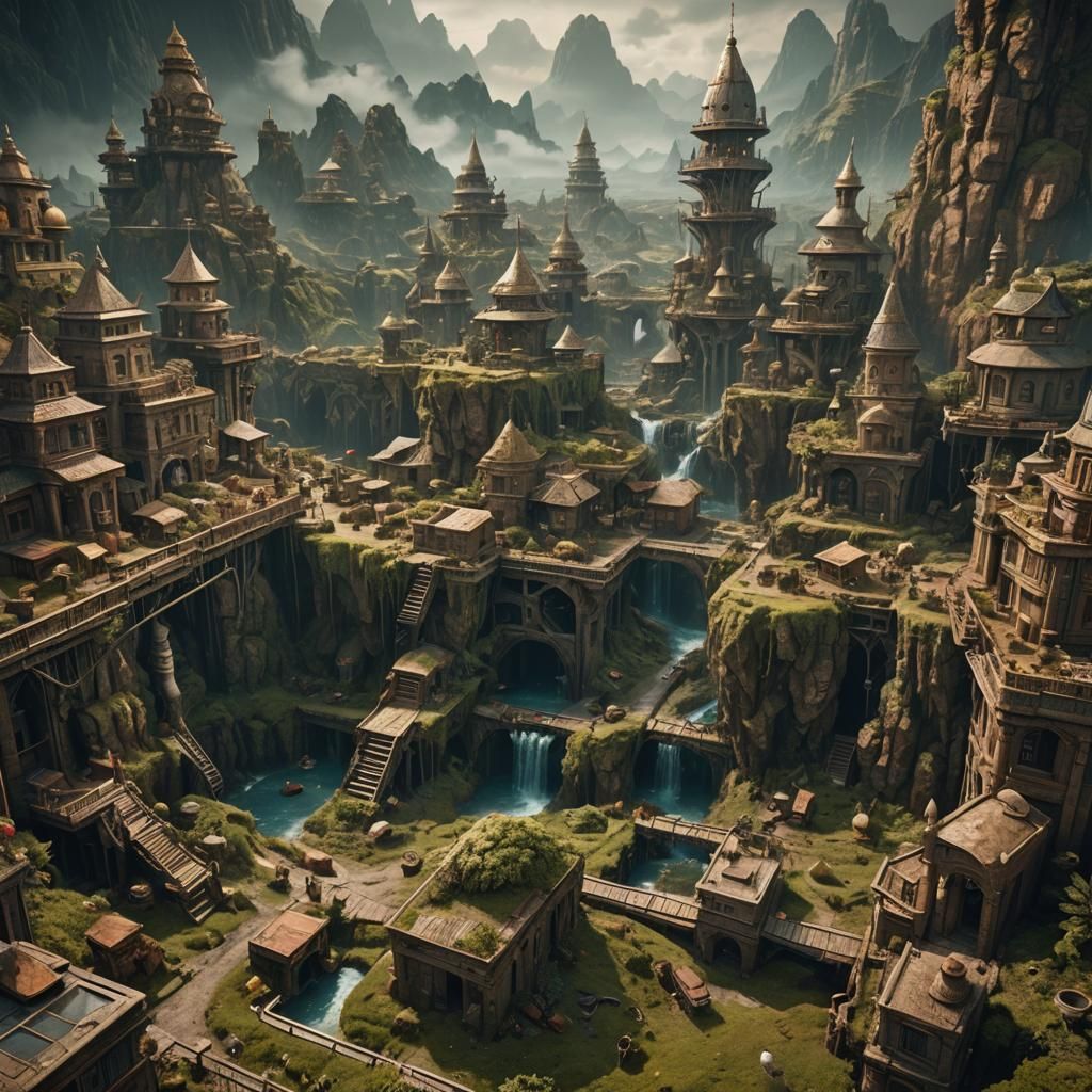 Stunning Cinematic Cityscape in an Epic, Atmospheric Style