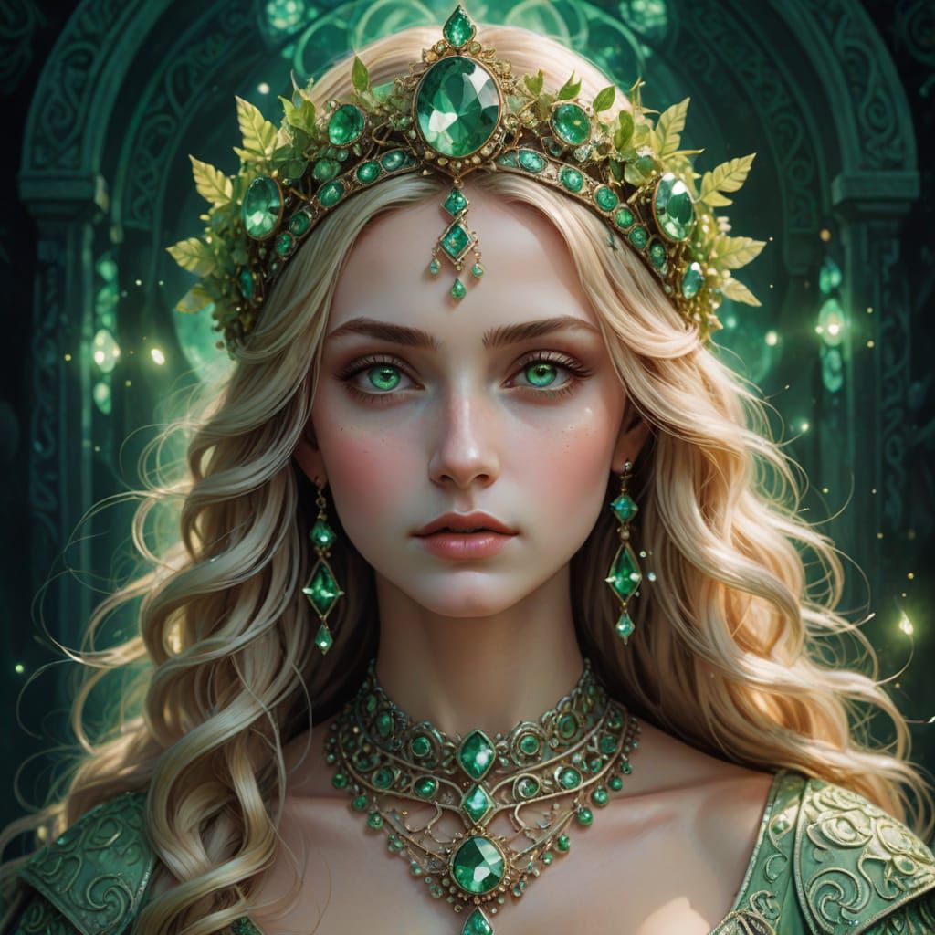 Goddess of Hallucination Portrait with Magical Aura