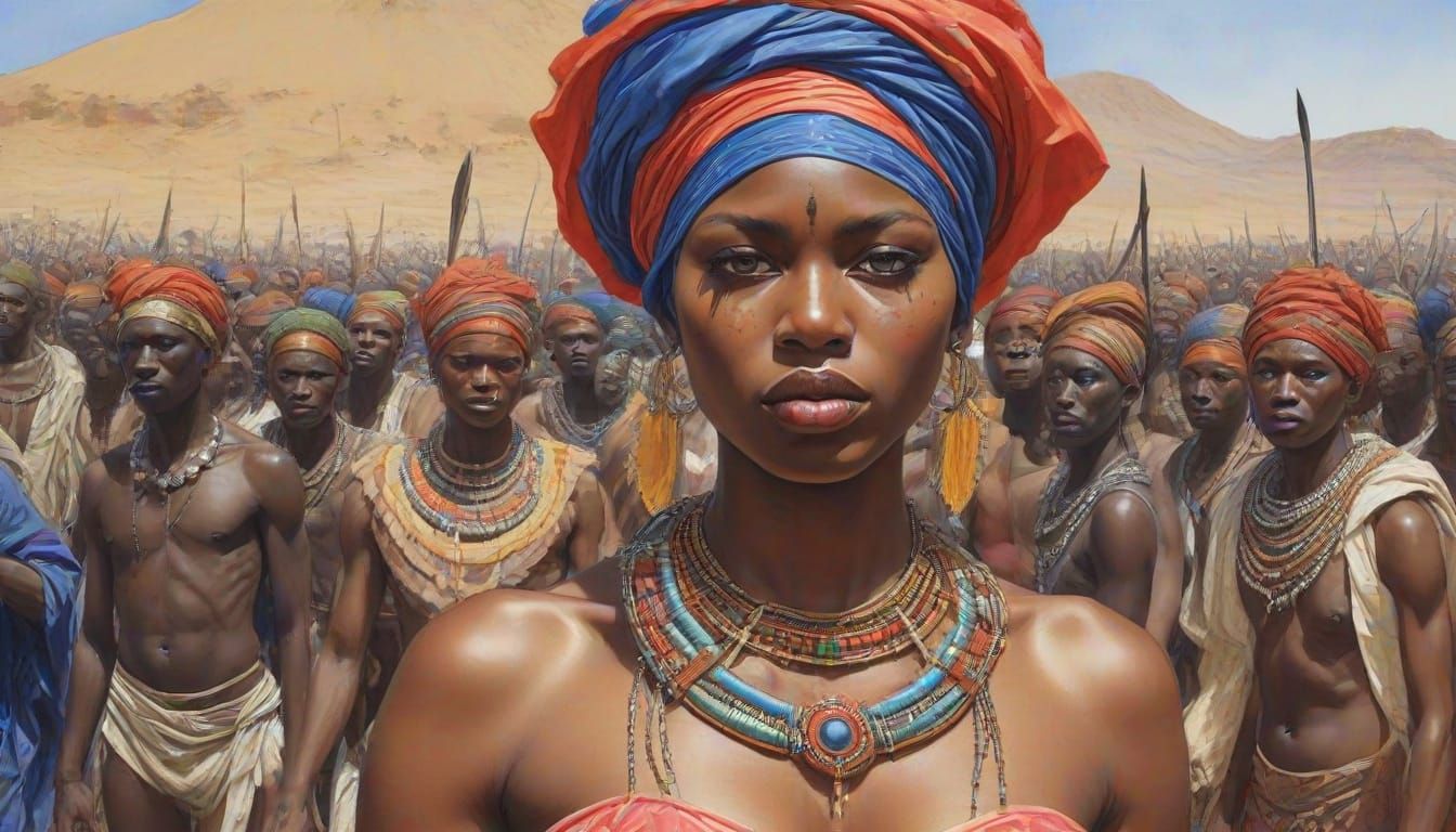 Vibrant African Uprising in Whimsical Watercolour