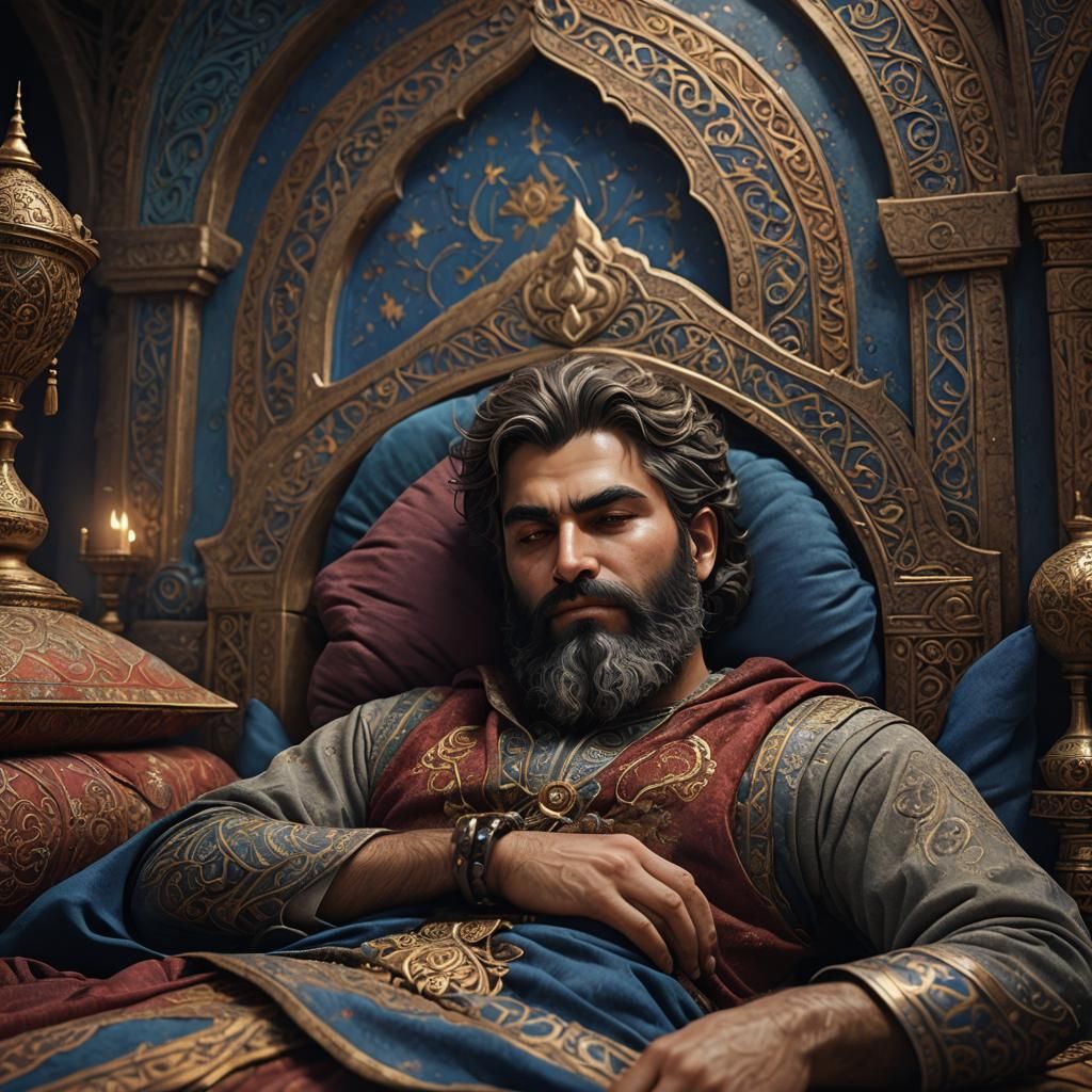 Ethereal Persian Gentleman in Slumber