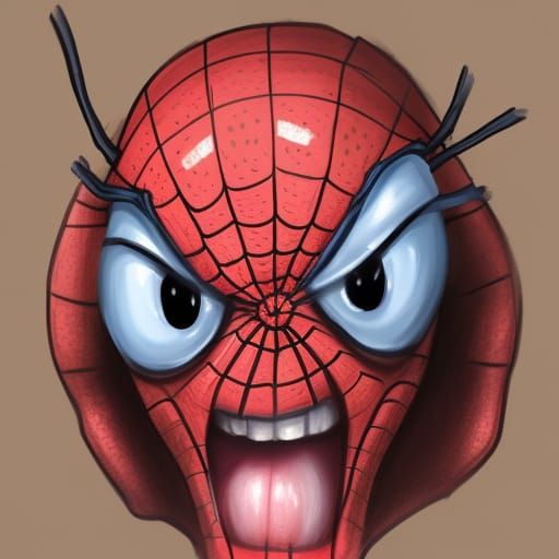 Spiderman Apple in Disney Pixar Style