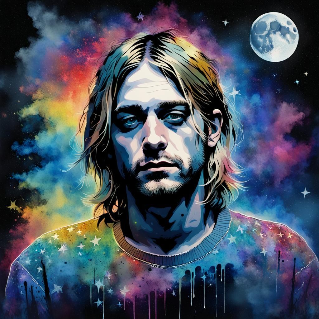 Ethereal Portrait: Cosmic Horror in Impressionist Style