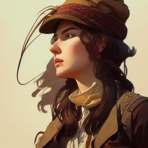 Vintage Explorer Portrait in Hyperdetailed Style