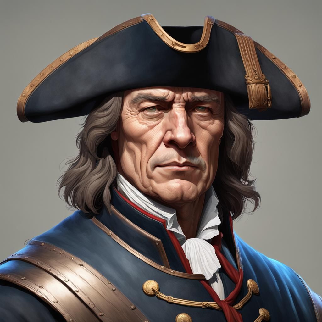 Oliver Cromwell Portrait in Artstation Style
