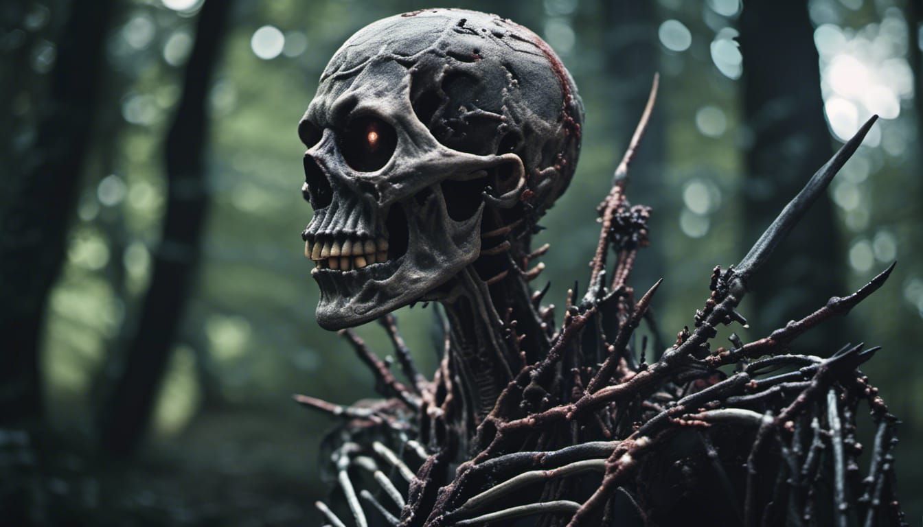 Creepy Undead Necromancer in Dark Fantasy Realism