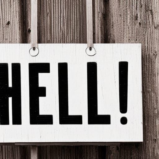 A Sign Saying Hello in a Professional Photograph