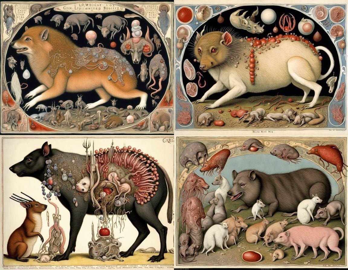 Surreal Anatomy in Deep, Rich Colors