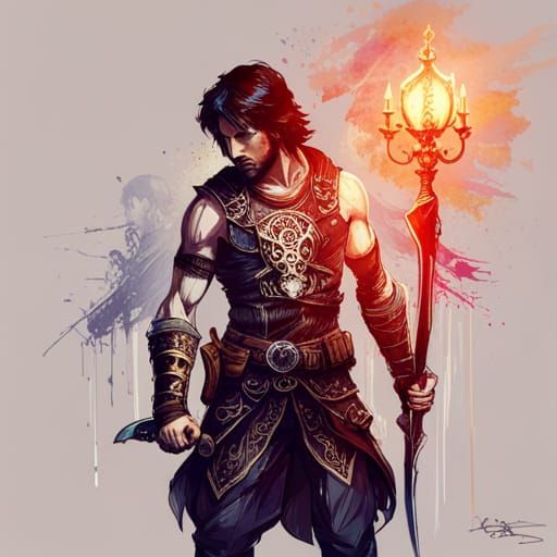 Steampunk Prince of Persia in Luminous Colors