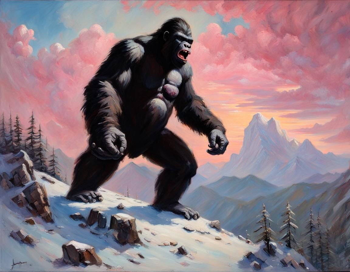 King Kong vs Yeti Epic Mountain Battle