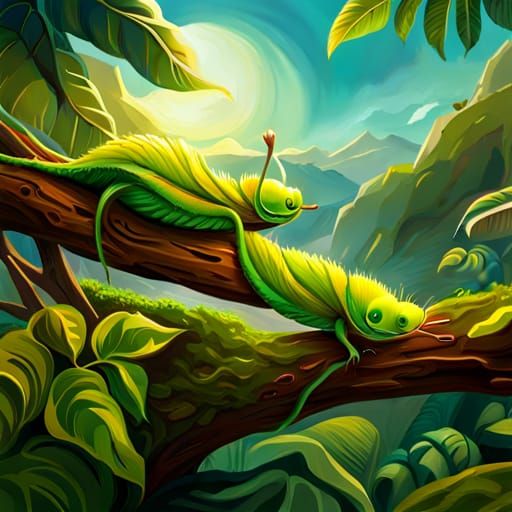 The caterpillars are chameleons