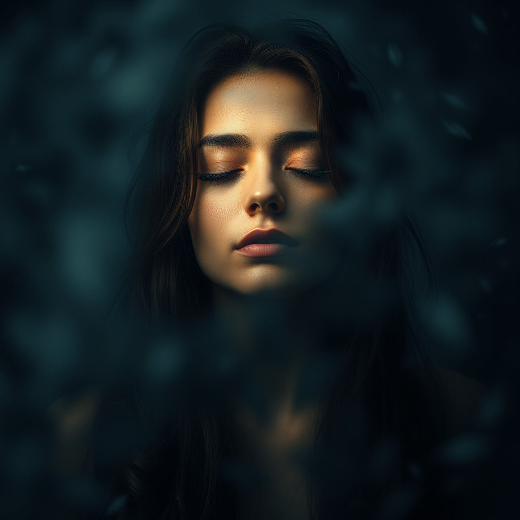 Soul at Peace: Hyperrealistic Portrait of Serenity