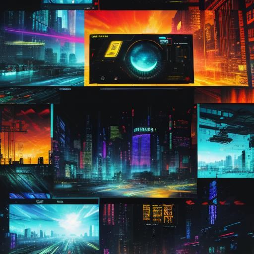 Mind's Eye Schematic: Cyberpunk Graffiti Digital Art