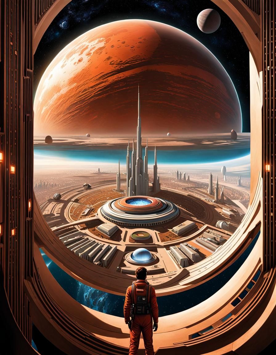 Orbital Space City Citizen: Sci-Fi Digital Art