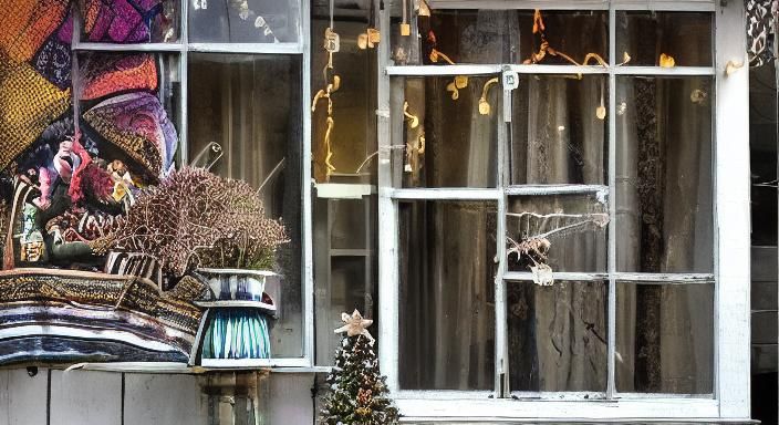 Ethereal Girl with Kittens: Watercolor Gouache Illustration